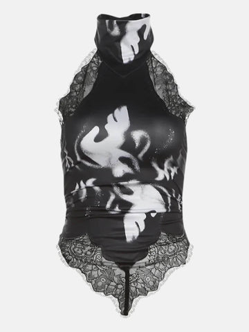 Y2K Cyber Lace Top