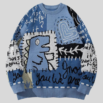 Y2K Dinosaur Sweater