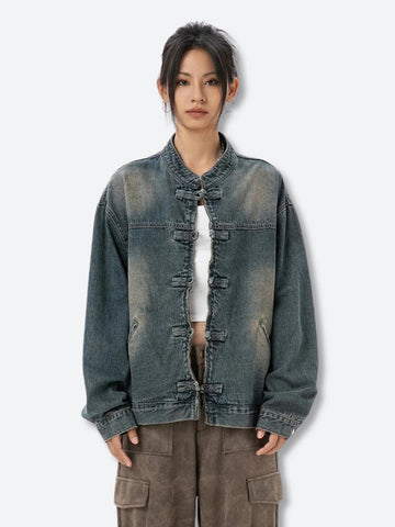 Y2K Distressed Denim Jacket