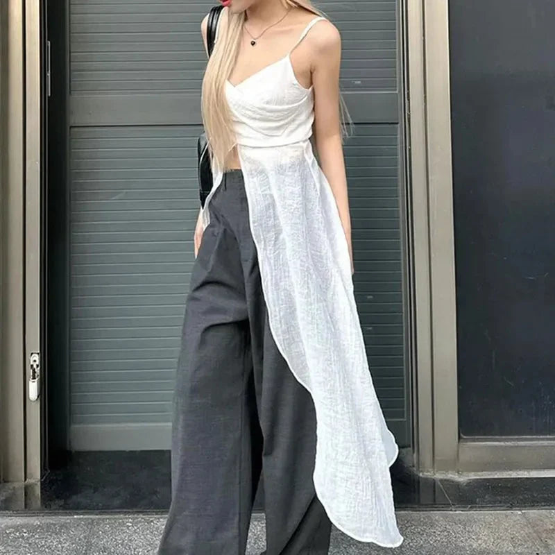 Y2K Dress-Like Strap Top