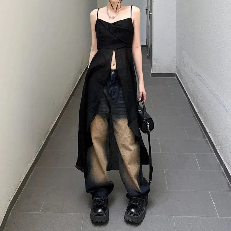 Y2K Dress-Like Strap Top