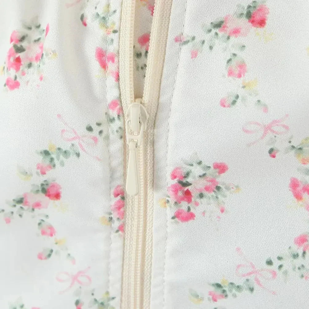 Y2K Floral Lace Trim Cami Top