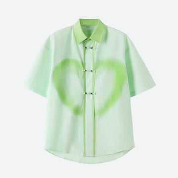 Y2K Frog Button Shirt