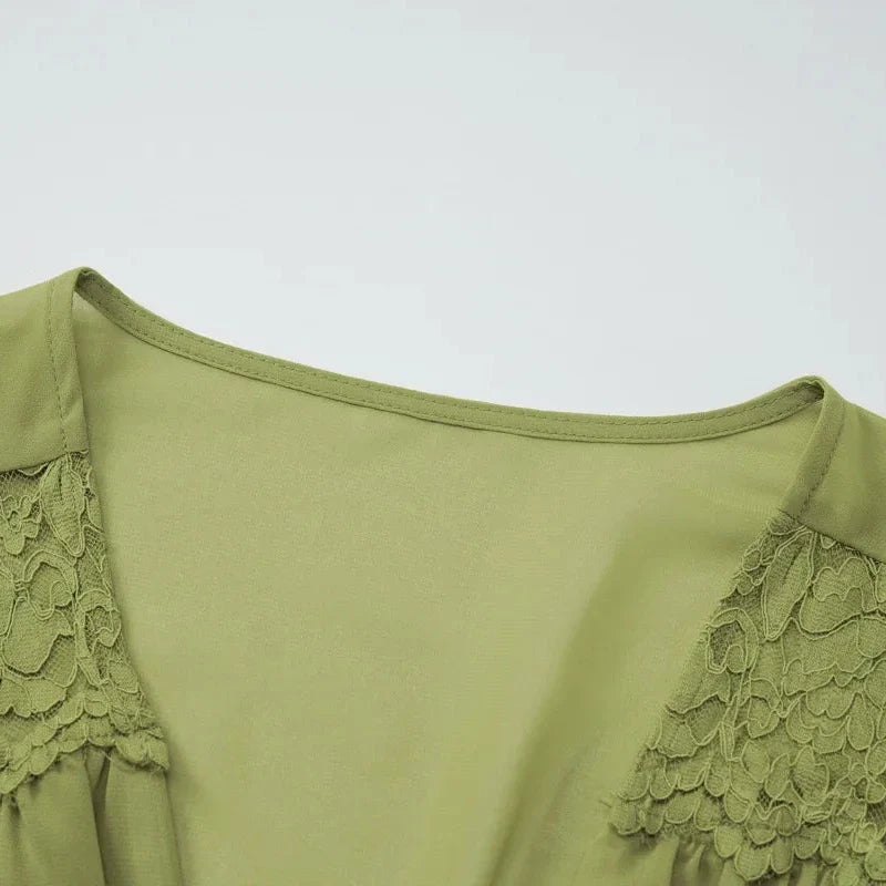 Y2K Green Two Piece Set