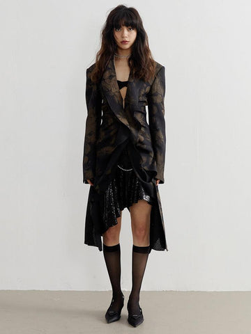 Y2K Grunge Asymmetric Blazer