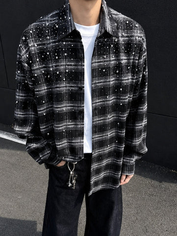 Y2K Grunge Rhinestone Shirt