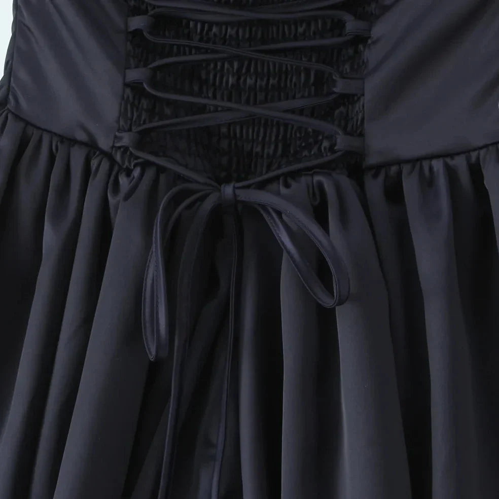 Y2K Halter Bubble Mini Dress