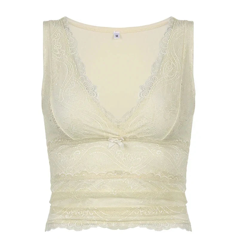 Y2K Lemonade Lace Top