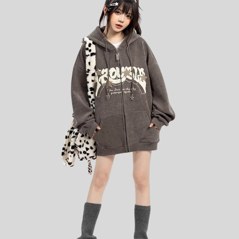 Y2K Oversized Graphic Hoodie