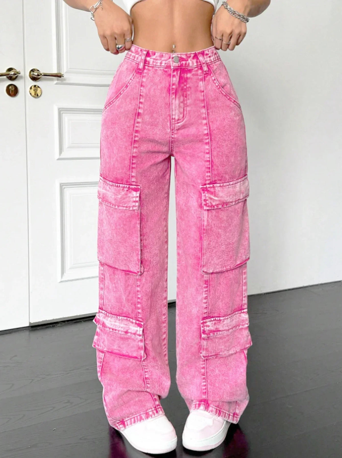 Y2K Pink Cargo Pants