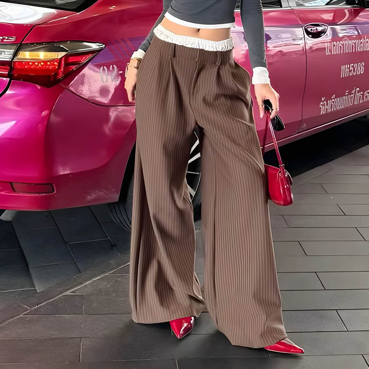 Y2K Pinstripe Baggy Pants