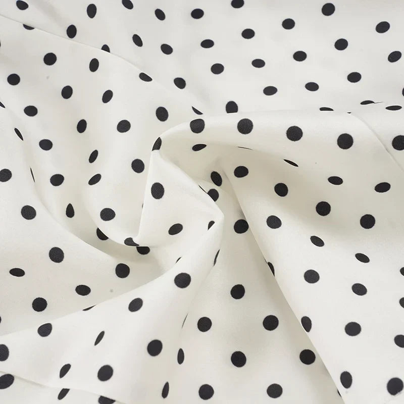Y2K Polka Dot Lace Trim Top