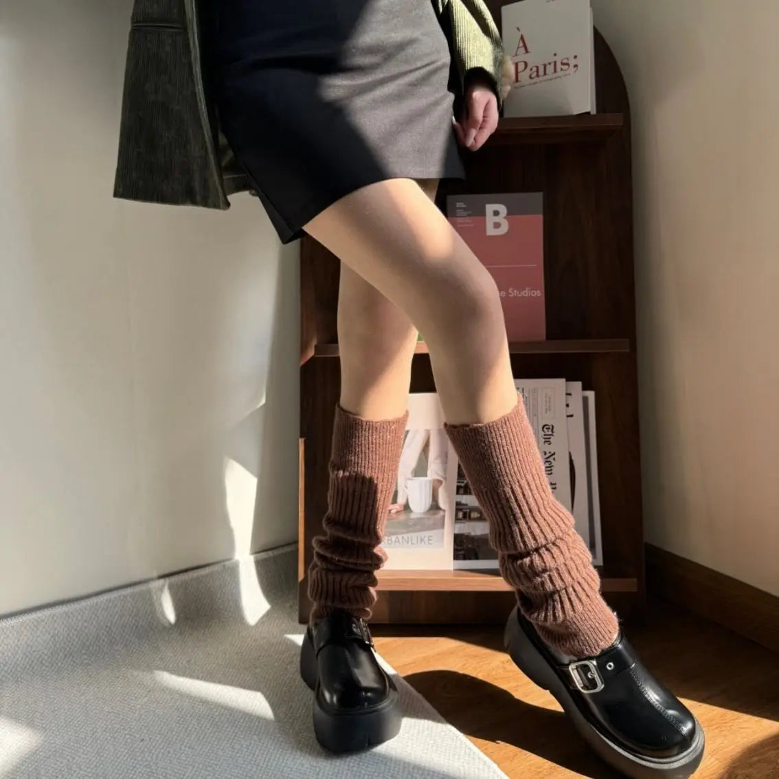 Y2K Ribbed Knit Leg Warmers