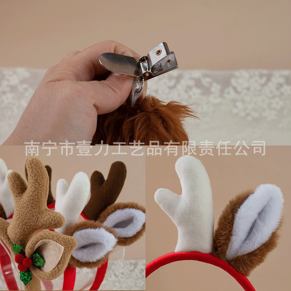 Christmas Reindeer Antler Headband For Kids Party Costume