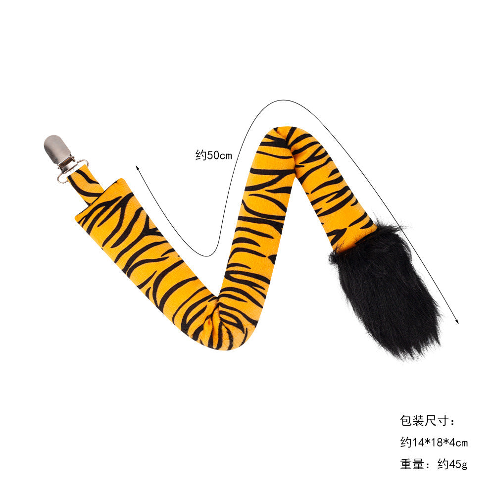 Halloween Animal Tail Costume Cow Tiger Tail Set