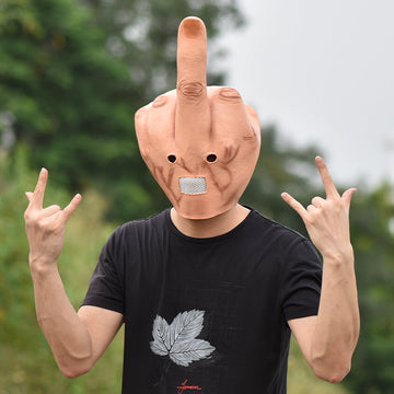 Middle Finger Disrespect Mask Halloween Prank DJ Party