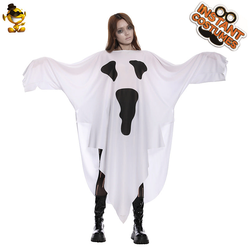 Women's White Ghost Cloak For Halloween Cosplay