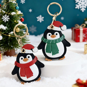 Penguin Keychain Airtag Case Christmas Gift Bag Accessory