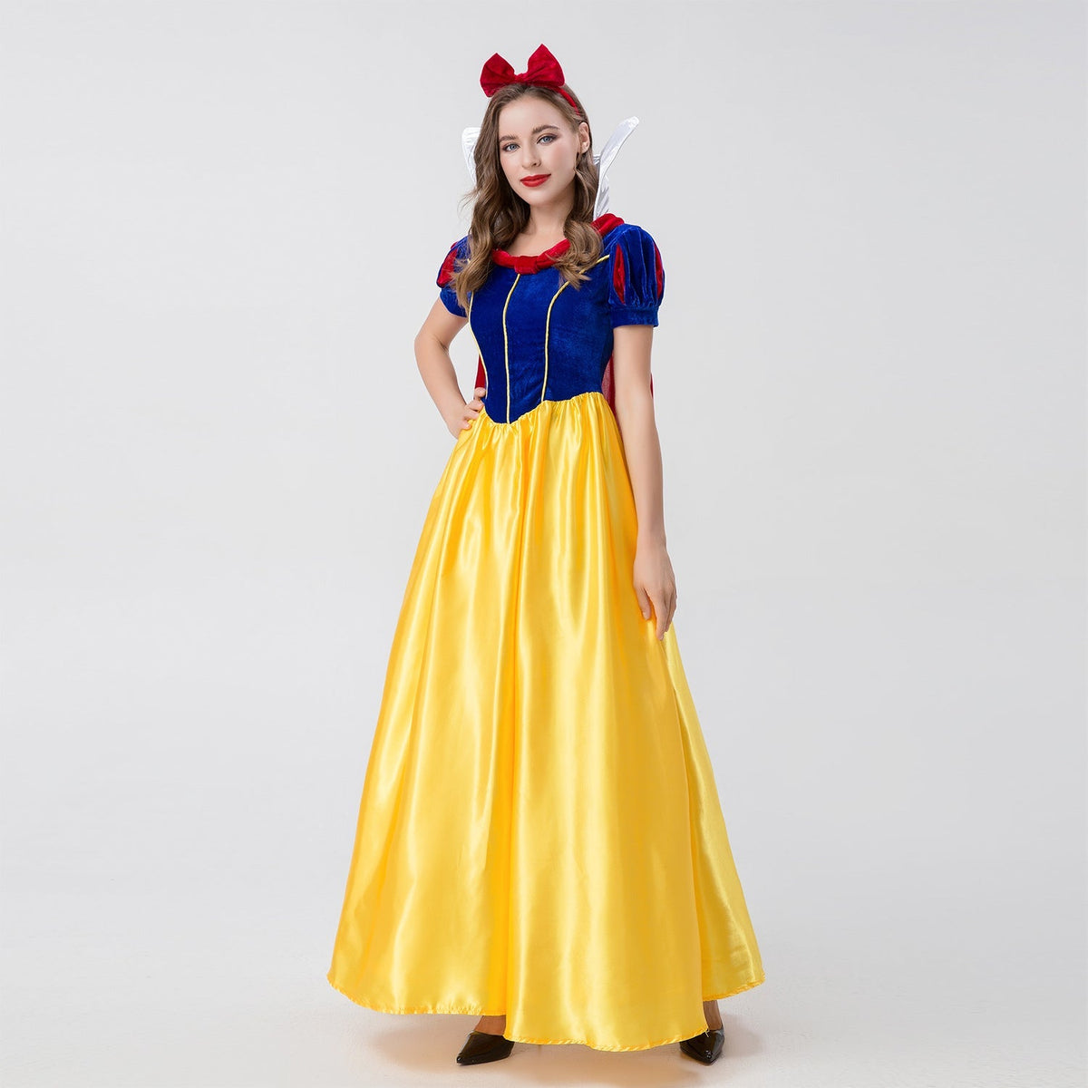 Adult Snow Princess Halloween Costume Long Dress
