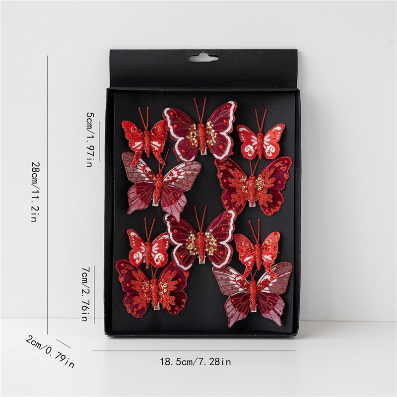 Christmas Fabric Butterfly Ornament