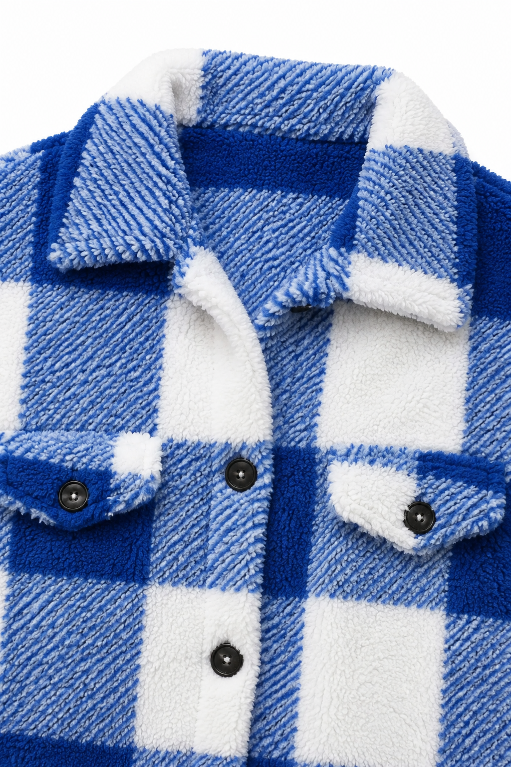 Checked Button-Front Overshirt Jacket