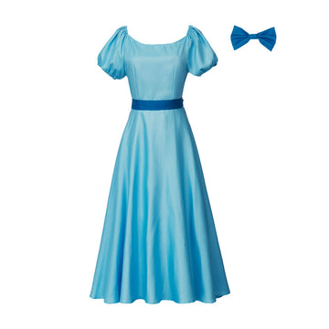 Peterpan Princess Wendy Halloween Cosplay Costume Long Dress Performance Costume