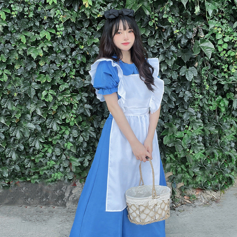Alice In Wonderland Lolita Cosplay Maid Dress Halloween Costume