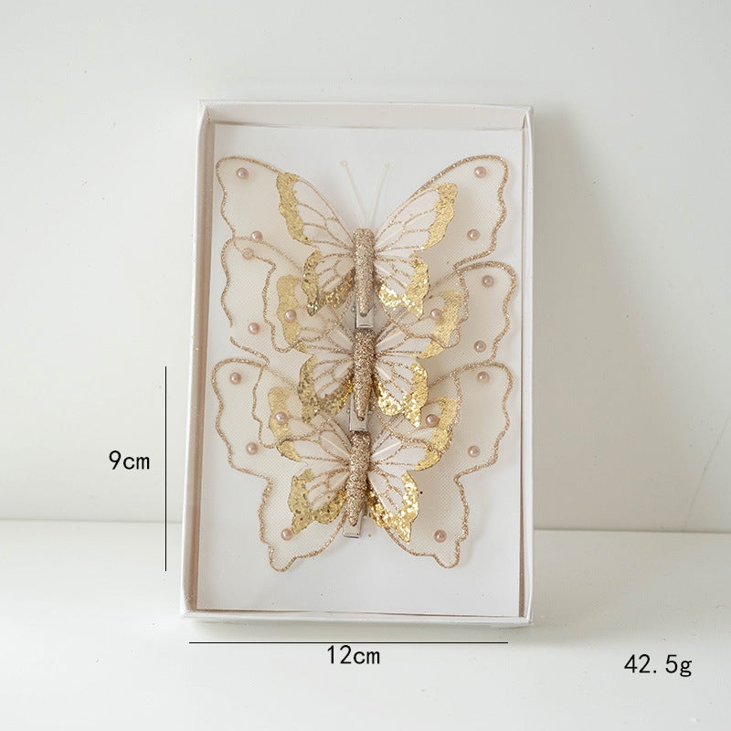 Christmas Fabric Butterfly Ornament