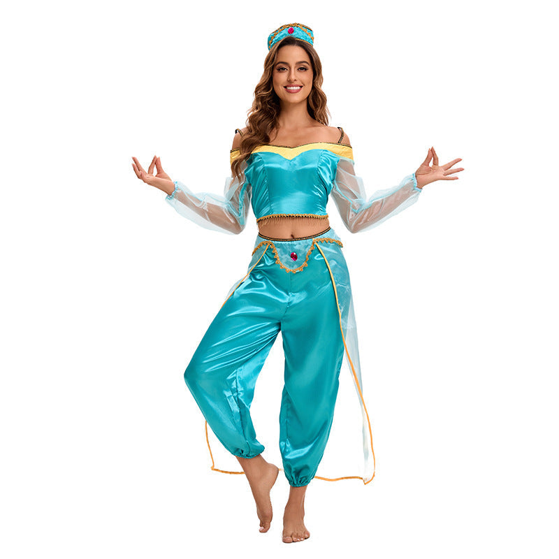 Aladdin Jasmine Princess Costume Halloween Cosplay