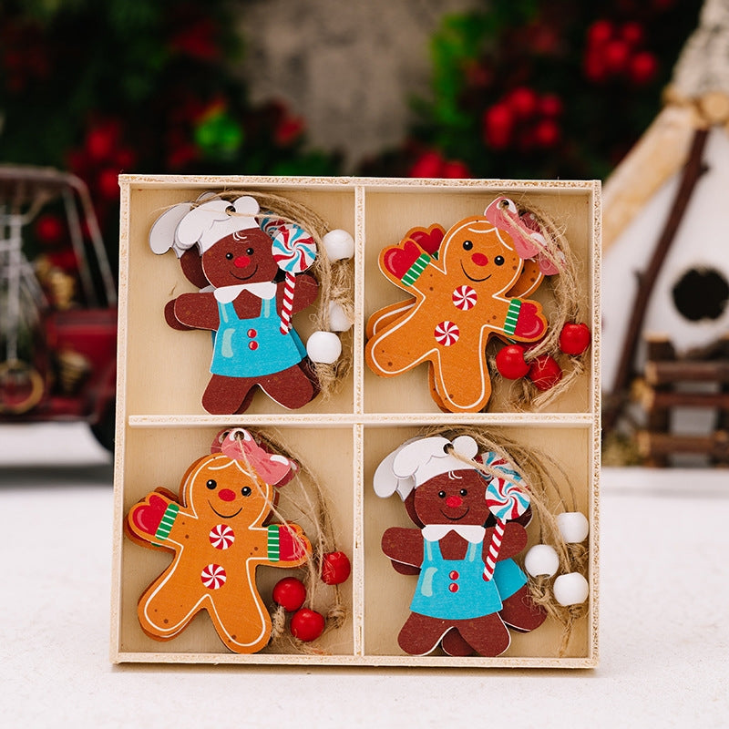 Wooden Christmas Gnome Ornament