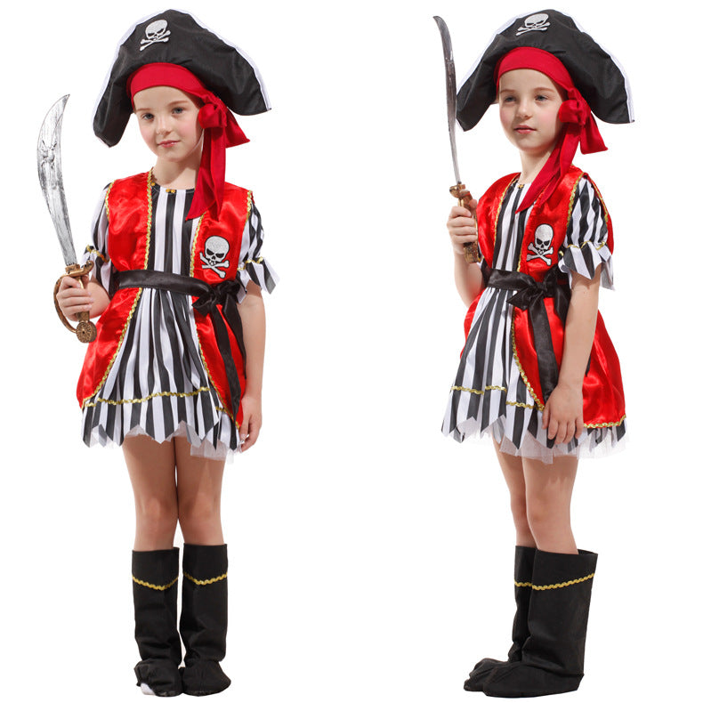 Halloween Pirate Costume For Girls, Kids Cosplay Outfit