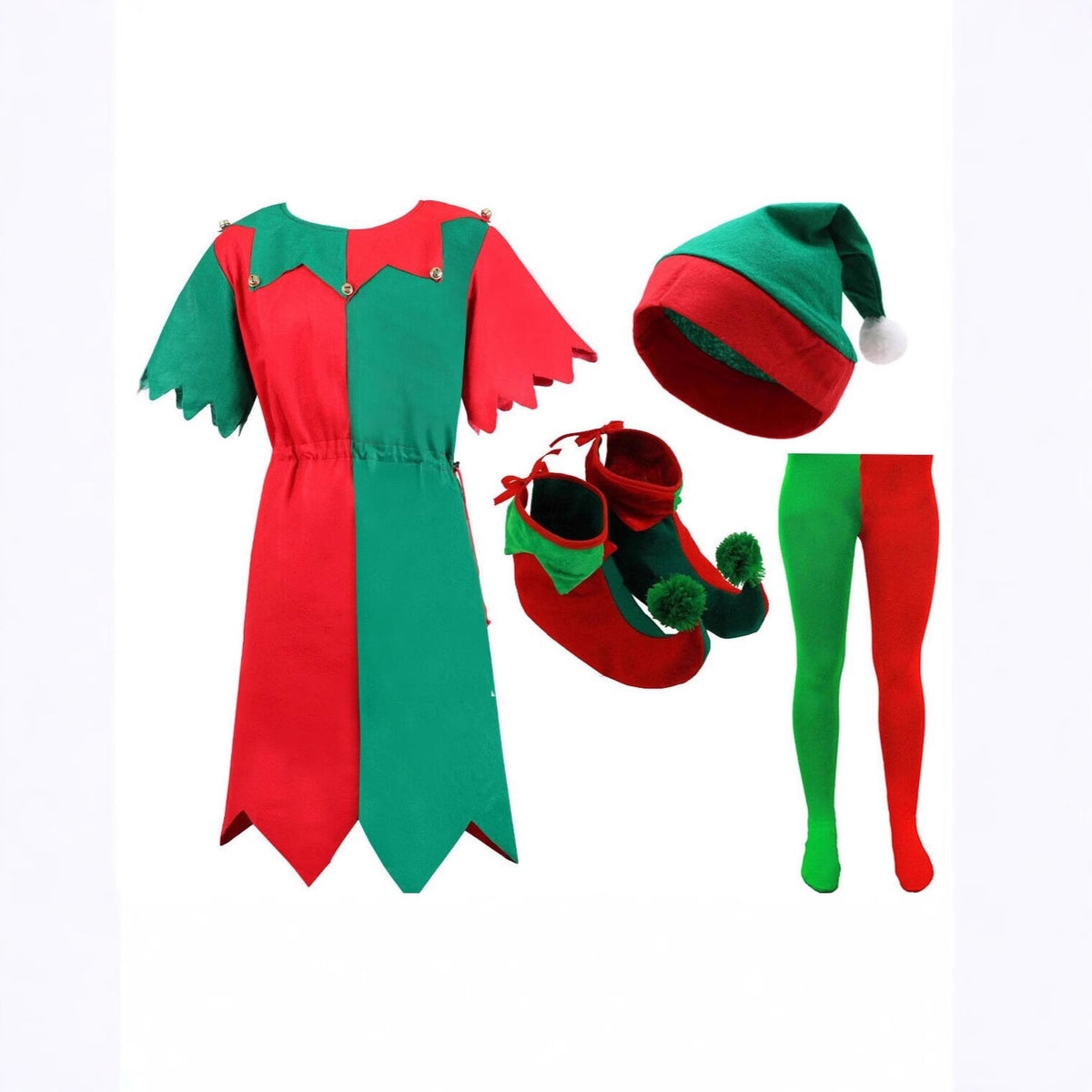 Christmas Elf Hat Santa Holiday Party Costume For Men Women