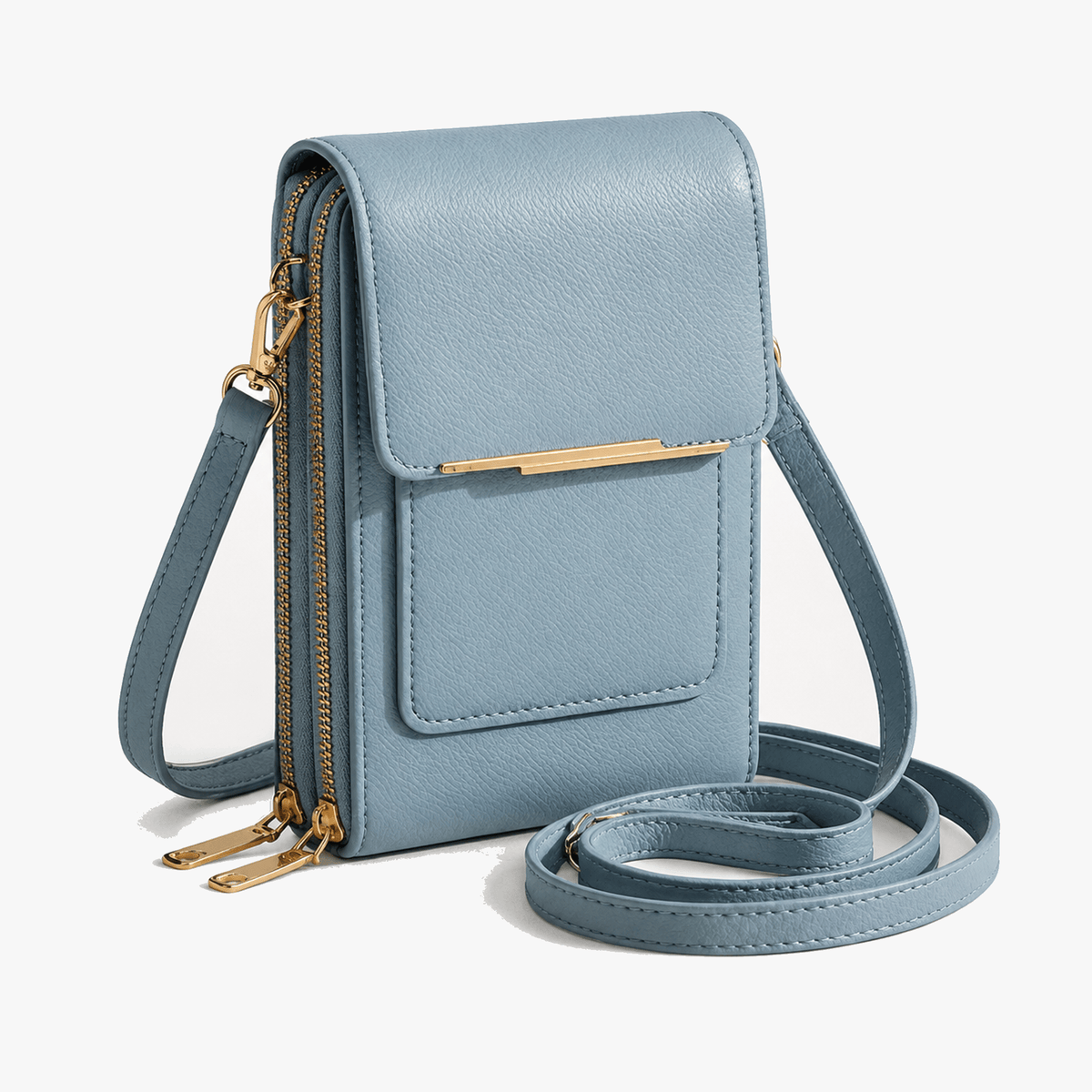 Touch through crossbody phone purse
