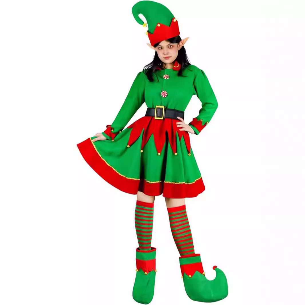 Christmas Elf Costume Dress For Women