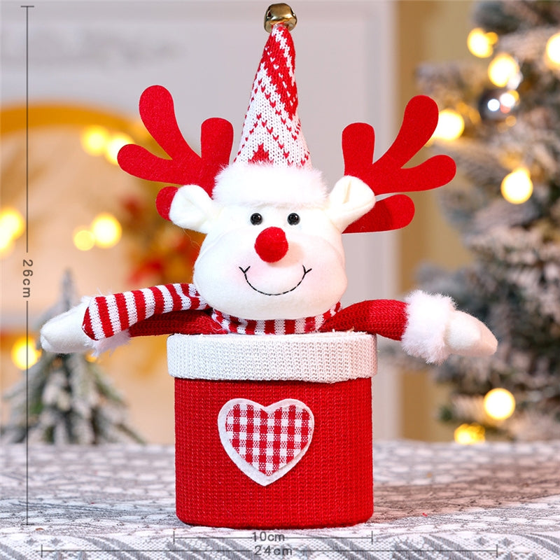 Christmas Snowman Reindeer Candy Jar