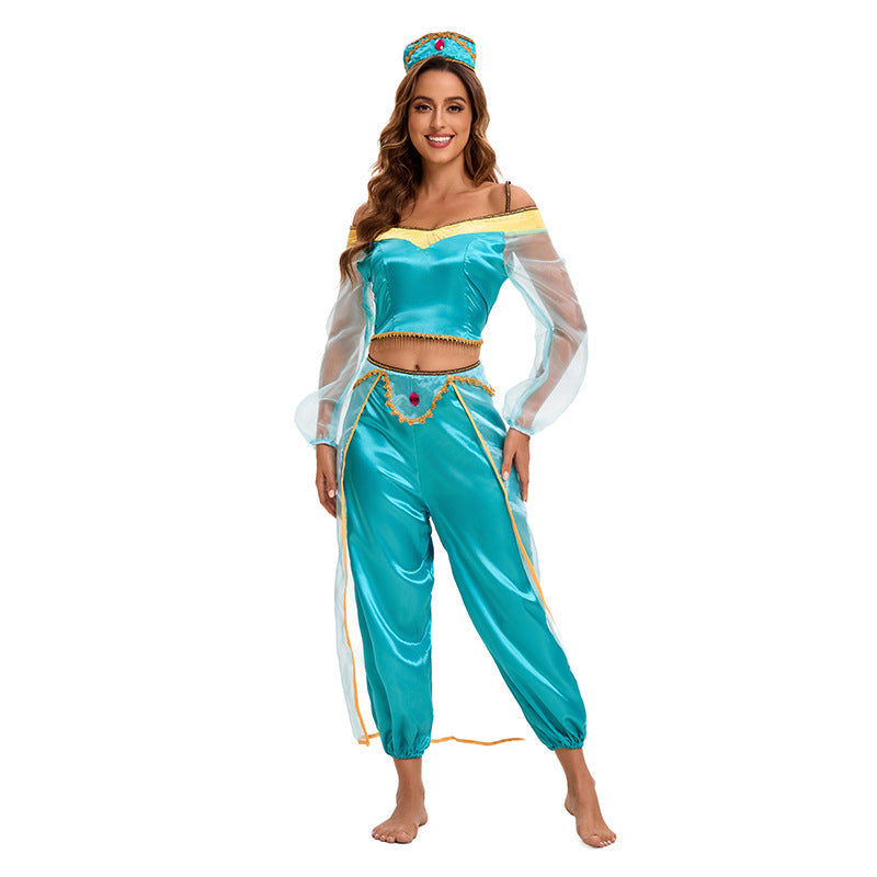 Aladdin Jasmine Princess Costume Halloween Cosplay