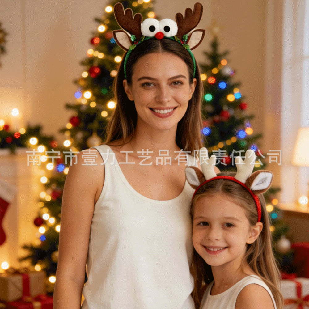 Christmas Reindeer Antler Headband For Kids Party Costume