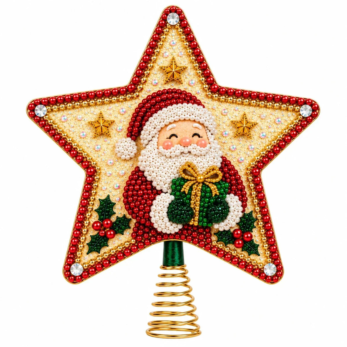 Santa Diamond Painting Christmas Tree Topper