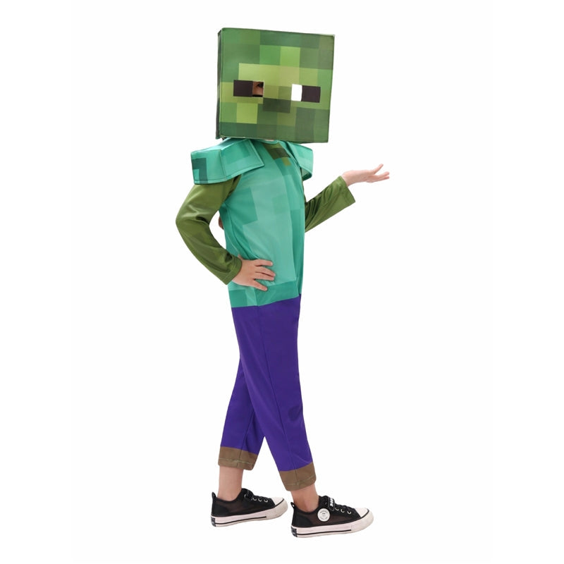 Minecraft Kids Cosplay Costume Full Series Halloween Performance Outfit