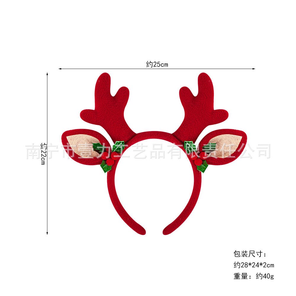 Christmas Reindeer Antler Headband For Kids Party Costume