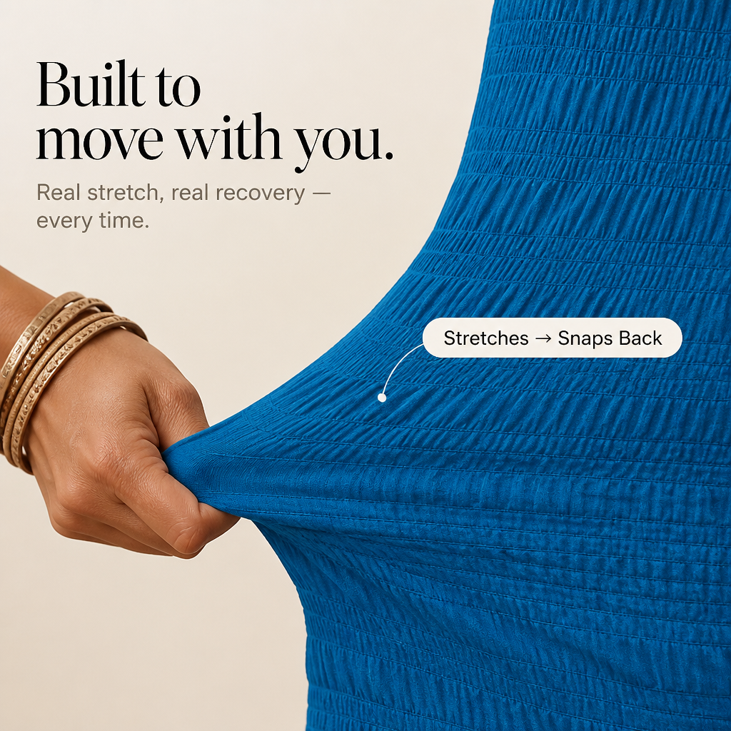 The Knit Dress That Stretches, Never Clings