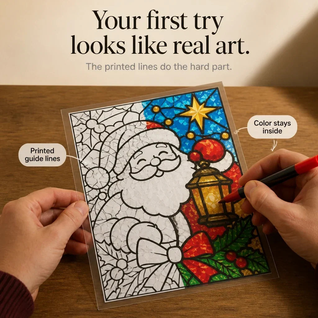 Foil-Backed Christmas Stained Glass Art Kit
