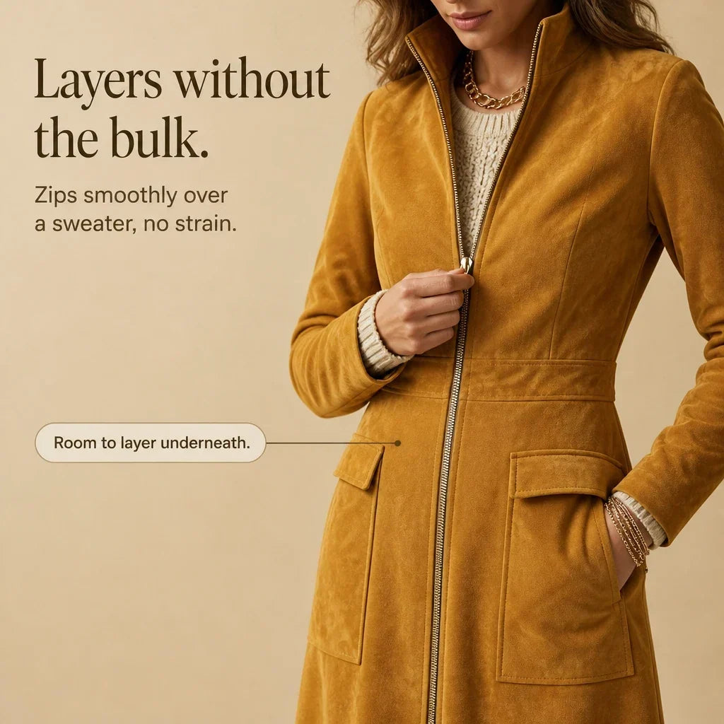 Longline Zip-Up Coat