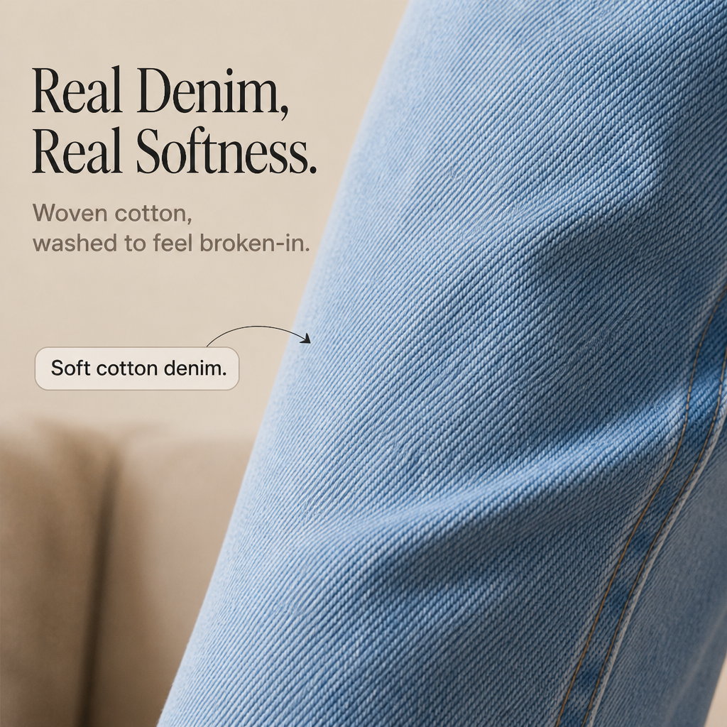 High-Waisted Drawstring Wide-Leg Jeans