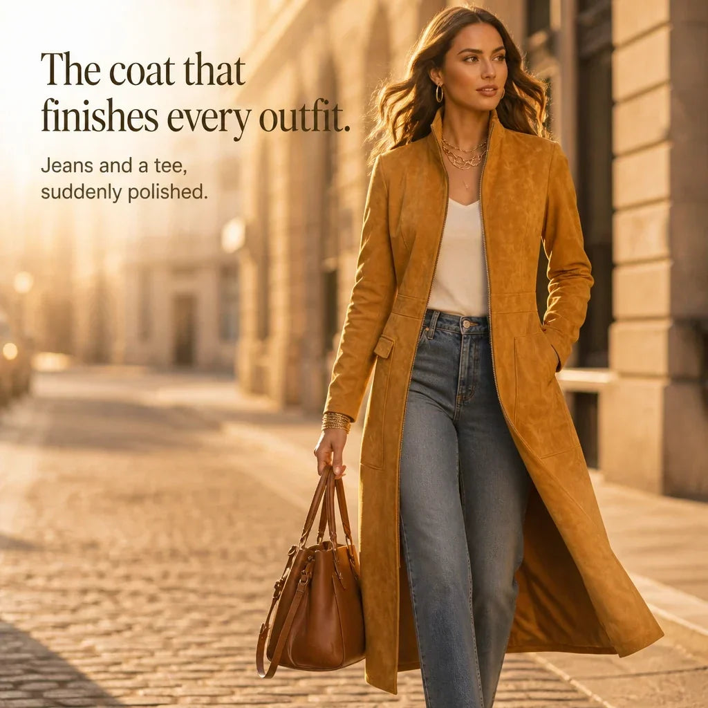 Longline Zip-Up Coat