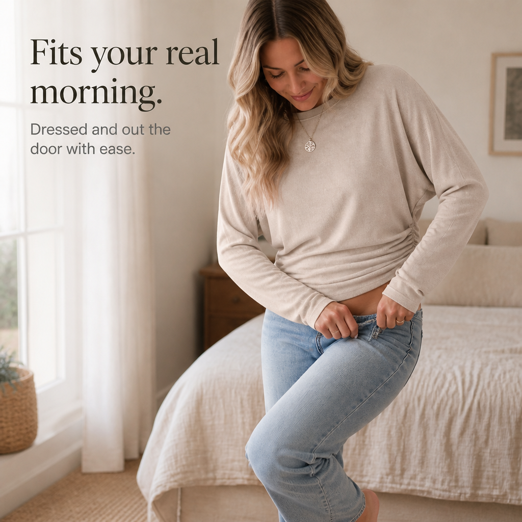 Side-Ruched Batwing Knit Sweater