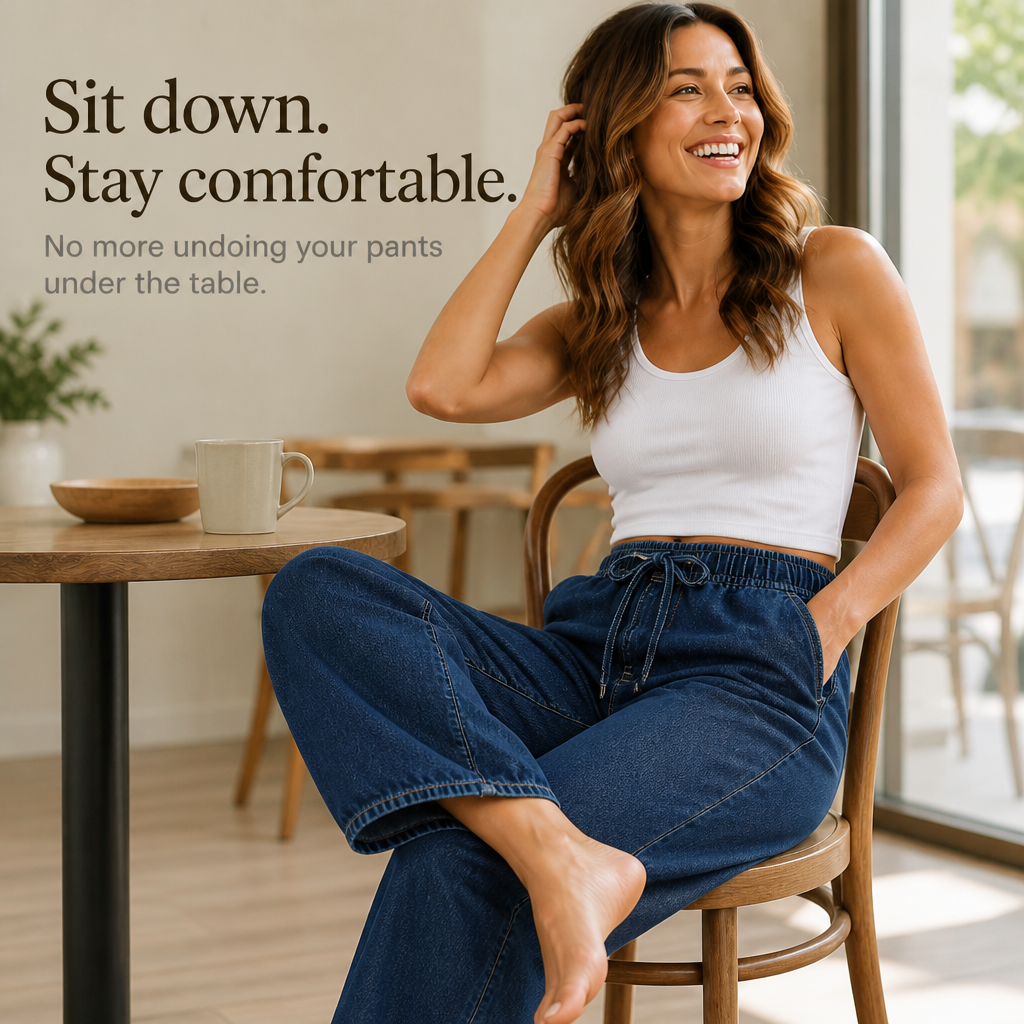 Adjustable Waist Relaxed Barrel Jeans