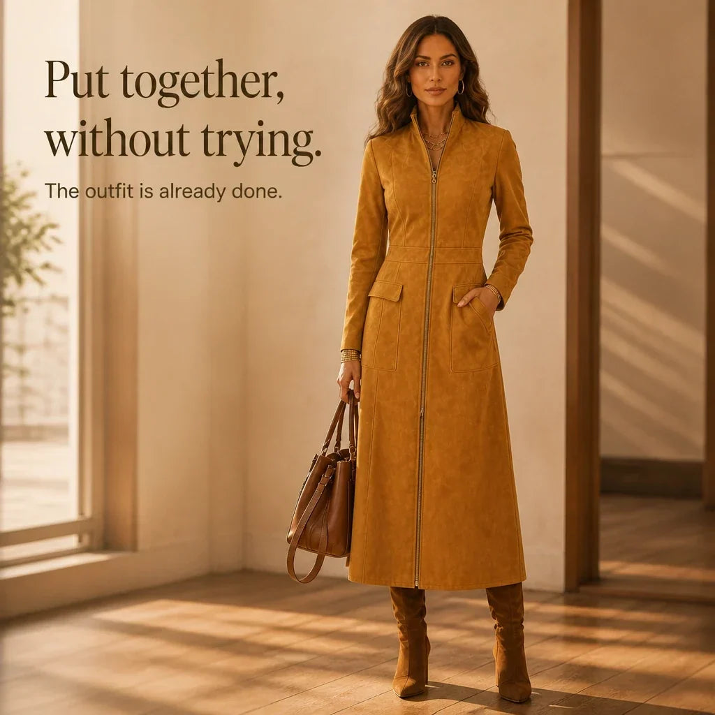 Longline Zip-Up Coat
