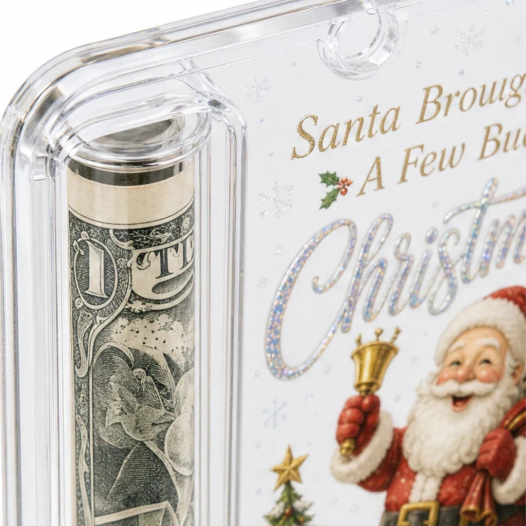 Clear Compartment Christmas Money Ornament