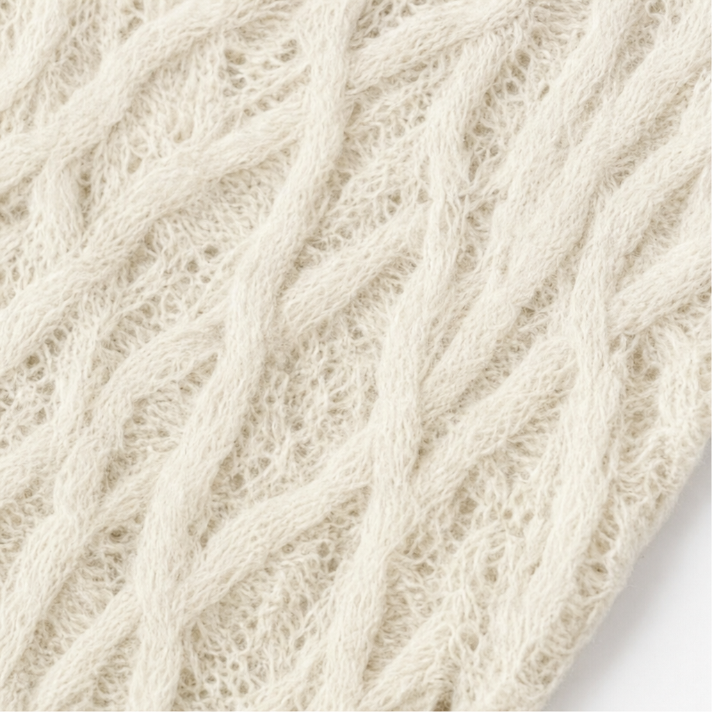 Sailor Collar Crochet Knit Cardigan